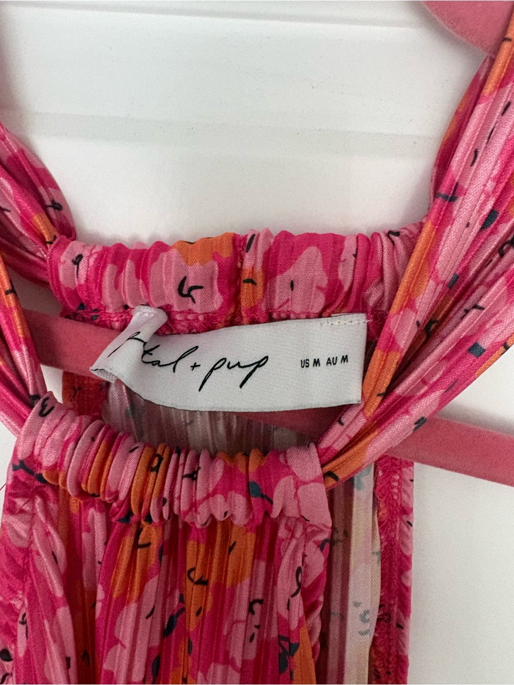 Petal & Pup Pink Floral Halter Mini Dress - Picture 3 of 4